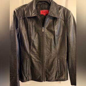 Kohl’s Excelled collection  Women’s Black Leather Jacket